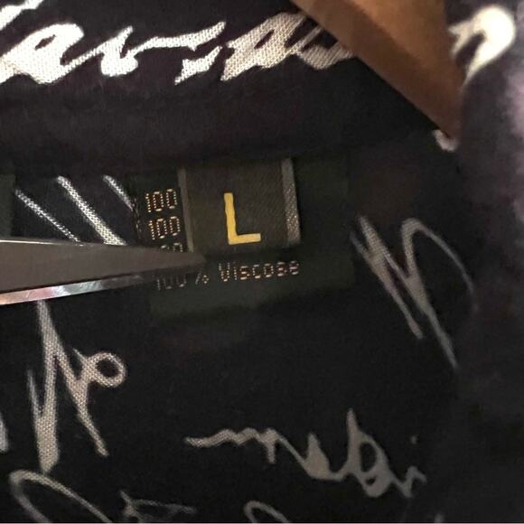 Women's Large Harley Davidson Button Front Shirt Top Motorcycles Moto Autograph - Picture 5 of 7